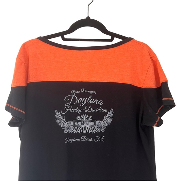 Harley Davidson Daytona Beach Metallic Logo Short Sleeve Shirt 2XL - Picture 4 of 8